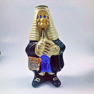 1969 Italian Figural Wig Man Decanter DRIOLI Cherry Wine Retro Bar Man Cave